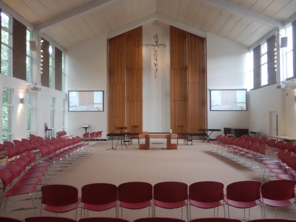 Image of inside of Brookside showing chairs on its reopening day